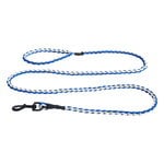 Pet accessories, HAY Dogs leash, braided, blue - off-white, White