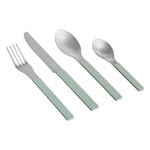 Cutlery, MVS cutlery, set of 4, green, Silver