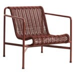 HAY Palissade Cord lounge chair, low, iron red