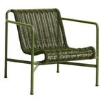 HAY Palissade Cord lounge chair, low, olive