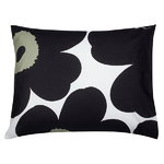 Unikko pillow case, black-white Unikko pillow case, black-white
