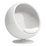 Armchairs & lounge chairs, Ball Chair, white, White