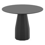 Tables de salle à manger, Table Burin, 100 cm, noir - stratifié noir, Noir