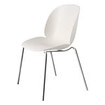 Beetle chair, stackable, chrome - alabaster white