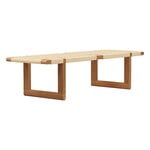 Benches, BM0489L table bench, long, oiled oak - paper cord, Natural