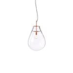 Bomma Tim pendant, small, clear - brushed copper