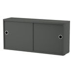 String Furniture String cabinet, 78 x 20 cm, dark grey