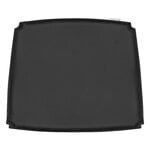 Seat cushions, CH26 cushion, black leather Loke 7150, Black