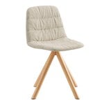 Office chairs, Maarten chair, wooden swivel base, matt oak - Gaudi 05, Beige