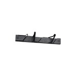 Wall coat racks, Tamburin hook strip, 31,5 cm, black, Black