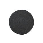 Eternal round jute rug, small, black