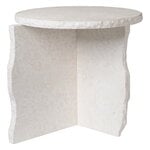 Side & end tables, Mineral Sculptural side table, Bianco Curia marble, White