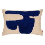 ferm LIVING Coussin Lay, 40 x 60 cm, sable - bleu vif