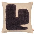 Lay cushion, 50 x 50 cm, sand - dark brown