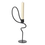 ferm LIVING Valse candle holder, tall, black