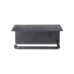 ferm LIVING Dora toilet paper holder with shelf, black