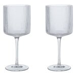 ferm LIVING Verres à vin rouge Ripple, 2 pièces, transparent