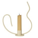 ferm LIVING Valse candle holder, low, cashmere