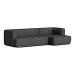 HAY Quilton sofa, combination 20, right, dark grey Atlas 161