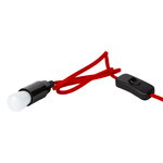 Design House Stockholm Cord and LED bulb for Block Lamp, spare part, red