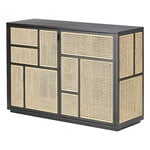 Cassettiere e credenze, Credenza Air, nero - canna, Naturale