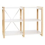 Lundia Scaffale aperto Classic, per LP, laccato bianco - naturale