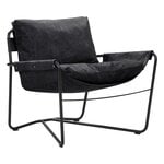 Armchairs & lounge chairs, Bug armchair, low, black leather Moderno, Black