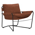 Armchairs & lounge chairs, Bug armchair, low, terra leather Moderno, Black