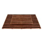 Doormat, large, brown stained birch