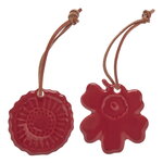 Holiday ornament, 2 pcs, red