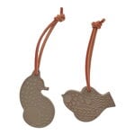 Holiday decorations, Holiday ornament, 2 pcs, terra, Brown