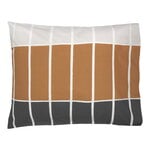 Tyynyliinat, Tiiliskivi tyynyliina, 50 x 60 cm, tummanruskea - beige - hiili, Harmaa
