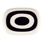 Oiva - Melooni serving dish, 23 cm x 32 cm, white - black