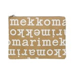 Marimekko Logo pouch, A5, brown - natural white