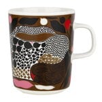 Cups & mugs, Oiva - Rusakko mug, 2,5 dl, white - brown - dark green - red, White
