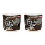 Cups & mugs, Oiva - Rusakko coffee cup w/o handle, 2 pcs,, Brown