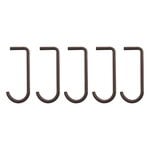 String Furniture String hooks for metal shelf, 5-pack, dark brown