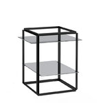 Side & end tables, Florence side table, black - smoked glass, Black