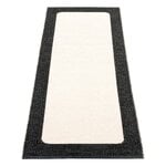 Plastic rugs, Ilda rug, 70 x 180 cm, black - vanilla, Black