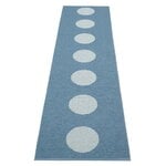 Pappelina Tappeto Vera Pop, 70 x 280 cm, blu fiume - nebbia blu