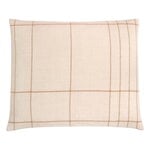Decorative cushions, Soft pillow, Checks, rust, White