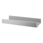 Shelving units, String metal shelf 58 x 20 cm, high, grey, Gray
