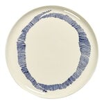Feast serving plate, white - blue