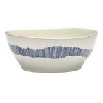 Feast bowl, L, 4 pcs, white - blue