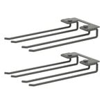 String Furniture String hanger rack 20 cm, 2-pack, dark grey