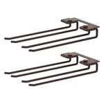 String Furniture String hanger rack 30 cm, 2-pack, dark brown