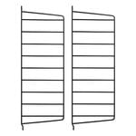 String Furniture String side panel 50 x 20 cm, 2-pack, black