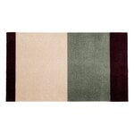 Tica Copenhagen Tappeto a righe orizzontali, 67 x 120 cm, bordeaux - verde - avorio