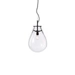 Bomma Tim pendant, small, clear - black