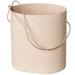 Wooden baskets, Round basket, L, strap from the side, Natural